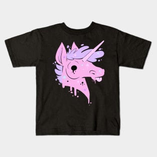Starry Unicorn - Pink Kids T-Shirt